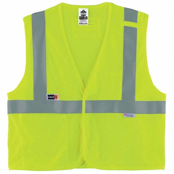 Ergodyne Safety Vest, Class 2, FR, Hi-Vis, L/XL - 8260FRHL-L/XL