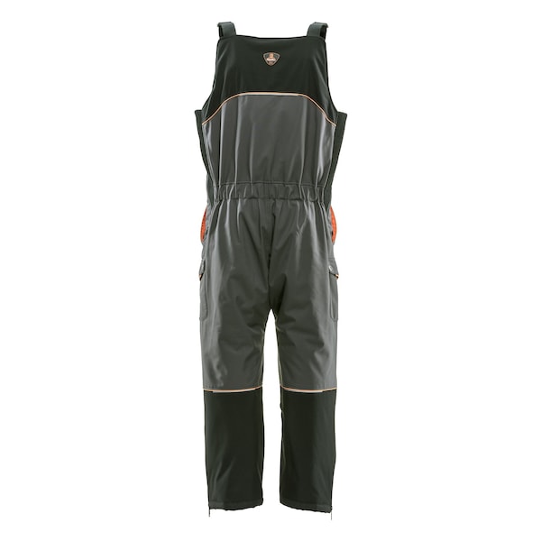Refrigiwear Polarforce Bib Overalls, Polyester, Black/Charcoal, 5XL - 7140RBCH5XL