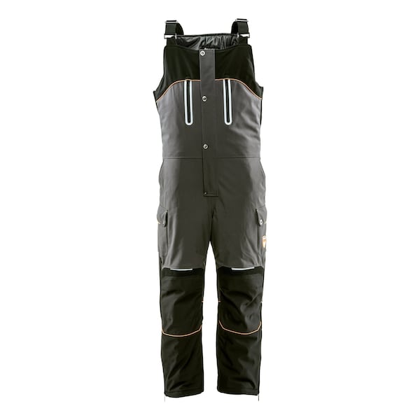 Refrigiwear Polarforce Bib Overalls, Polyester, Black/Charcoal, 5XL - 7140RBCH5XL