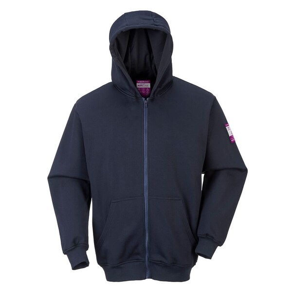 Portwest FR Hooded Zip Sweatshirt, Med - UFR81