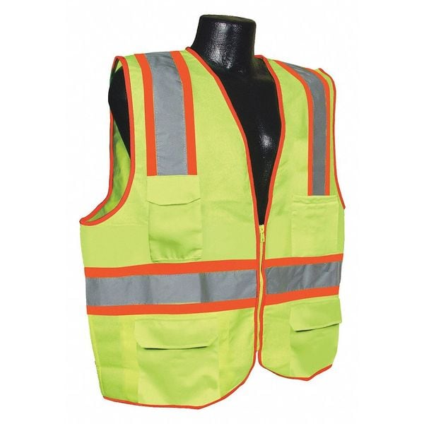 Condor High Visibility Vest, Yellow/Green, L - 53YM50