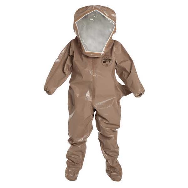 Dupont Encapsulated Suit, Encapsulated Level B, 2XL, Tychem(R) 5000, Hook-and-Loop, Elastic Cuff, 6 PK - C3526TTN2X000600