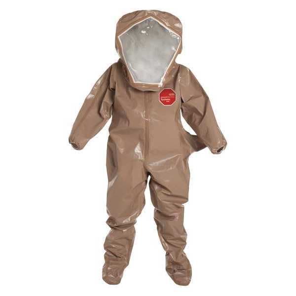 Dupont Encapsulated Suit, Encapsulated Level B, 2XL, Tychem(R) 5000, Hook-and-Loop, Elastic Cuff, 6 PK - C3526TTN2X000600