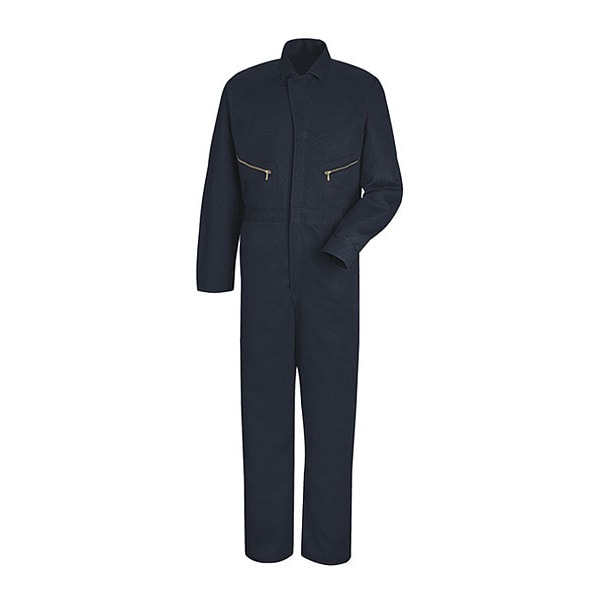 Red Kap CC18 Mns Ls Cotton Coverall-Navy, Cotton, 8.5 oz Fabric Weight, Navy, 38 Regular - CC18NV RG 38