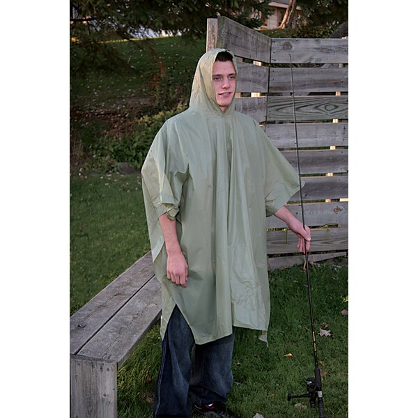 Boulder Creek Boulder Creek Green Vinyl Rain Poncho - 60130CM