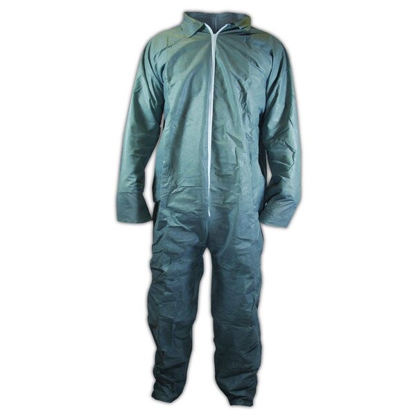 Magid Disposable Coverall, Collared, XL, SmsSMS, Zipper, Open Cuff, Open Ankle, Serged Seam - CVZ5G-XL