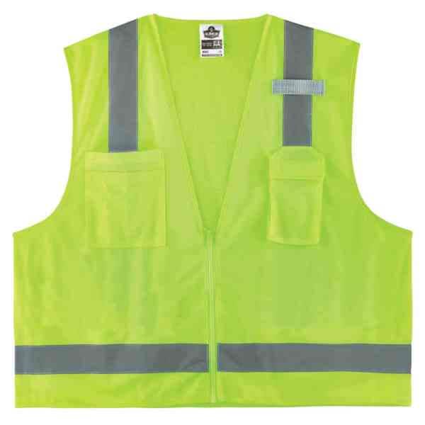 Ergodyne 8249Z 2XL/3XL Lime Type R Class 2 Economy Surveyors Vest - 24027
