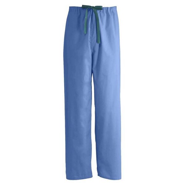 Medline Encore Unisex Pants Scrub, Reversible, Drawstring Waist, Ciel Blue, Large - 700PTHL-CF