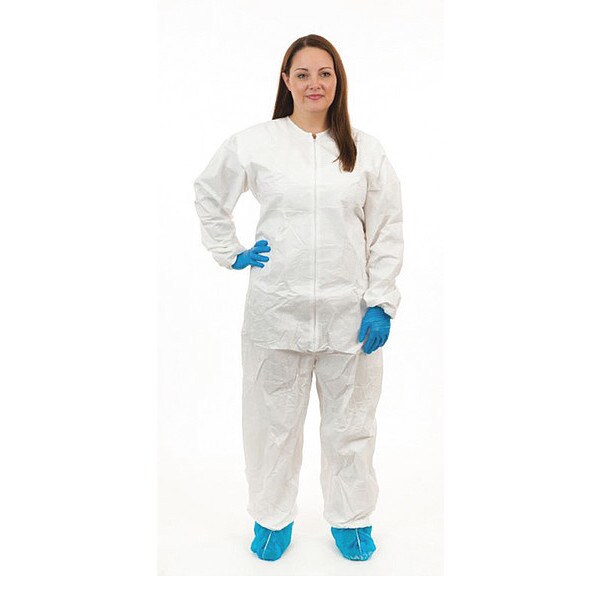 International Enviroguard Disposable Coverall, Collared, S, Non-Woven Laminate, Zipper, Elastic Cuff, Elastic Ankle - CE11013CIS