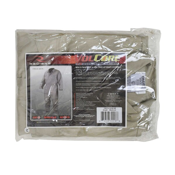 Radians Workwear Volcore Cotton FR Coverall-KH-5X - FRCA-003K-5X