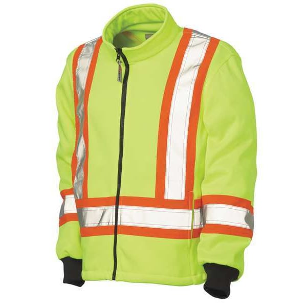 Tough Duck Hi-Vis 3-in-1 Safety Bomber Jacket, 300D Poly Oxford with PU Coating, Class 3 Type R, L - S41311
