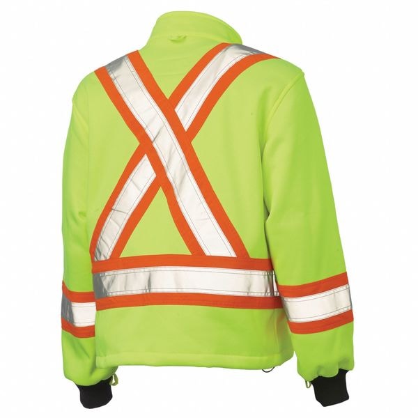Tough Duck Hi-Vis 3-in-1 Safety Bomber Jacket, 300D Poly Oxford with PU Coating, Class 3 Type R, L - S41311