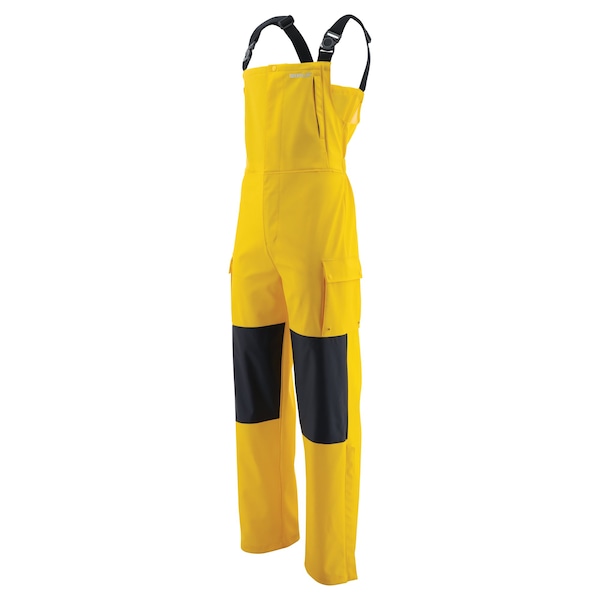 Cat Workwear Bibs, 100% POLYURETHANE, 34" Inseam, Yellow, XL - 1210009-10937