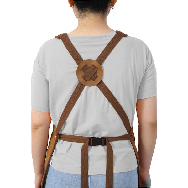Edendirect Heavy Duty Waxed Canvas Tool Apron, Fit Men and Women, 18oz Water-Resistant - IR-W465P181589