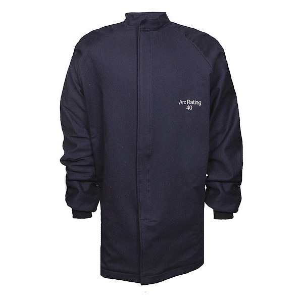 National Safety Apparel FR Jacket, 40 cal/sq cm, XL, 9 oz UltraSoft(R), Hook-and-Loop Closure - C04UQUQ40XL32