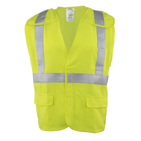 Ironwear Hi-Vis FR Safety Vest 2XL Class 2 , Hook & Loop 3 Pockets - 1264FR-BRK-L-2XL