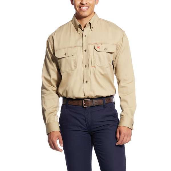 Ariat Men's Flame-Resistant Shirt, 8.9 cal/sq cm, XL, Cotton - 10025402