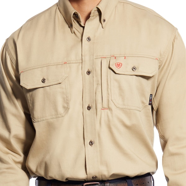 Ariat Men's Flame-Resistant Shirt, 8.9 cal/sq cm, XL, Cotton - 10025402