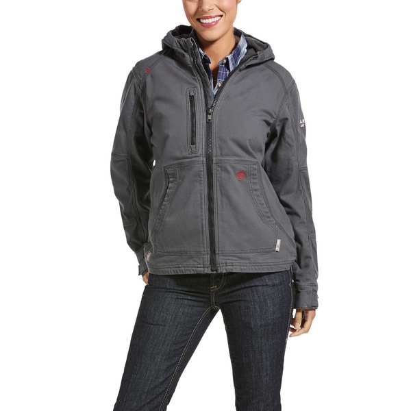 Ariat Womens FR Stretch Canvas Jacket, 44 cal/sq cm, XL, 9.5 oz Zipper Closure - 10032844