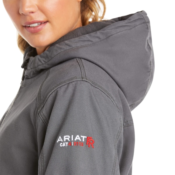 Ariat Womens FR Stretch Canvas Jacket, 44 cal/sq cm, XL, 9.5 oz Zipper Closure - 10032844