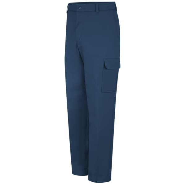 Red Kap Men's Cargo Pants w/Snaps, 34 in, Navy, Cotton/Polyester - PT88NV 34 32