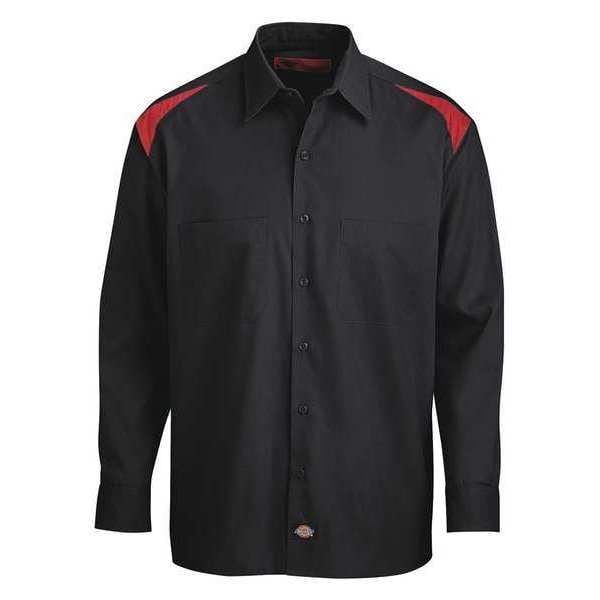 Dickies Men's Long Sleeve Shirt, 35% Cotton, 65% Polyester, Button Down Closure, XL - 6605BR RG XL