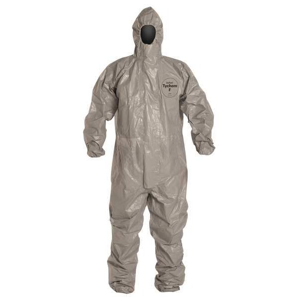 Dupont Chemical Resistant Coverall, Gray, Tychem(R) 6000, 6 PK - TF145TGY3X0006TV