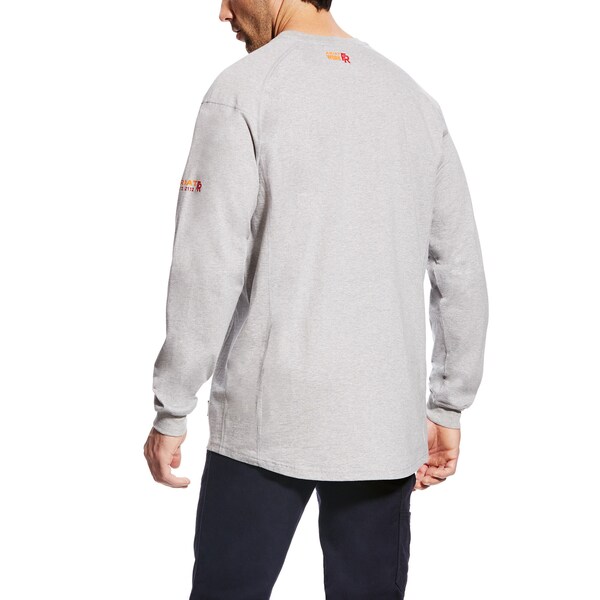 Ariat Men's FR Crew Longsleeve Tee, 8.7 cal/sq cm, M, Cotton - 10022329
