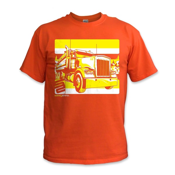 Safetyshirtz Dump Truck High Visibility Tee, Orange, S - 31010101S