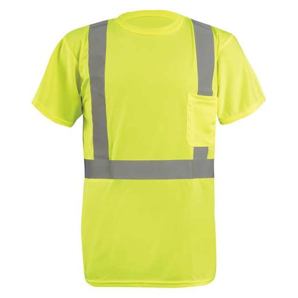 Occunomix Men's T-Shirt, Polyester, Yellow - LUX-SSETP2B-Y4X