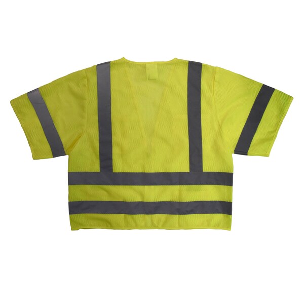 Radians Hi-Vis Safety Vest w/Sleeves M Class 3 , Zipper 6 Pockets - SV83GMM