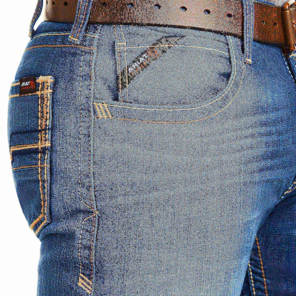 Ariat Men's Flame Resistant Pants, 20 cal/sq cm, M 13 oz Denim - 10026004