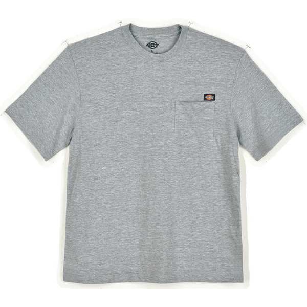 Dickies Men's Short Sleeve T-Shirt, Cotton, Pullover Closure, Gray - WS50HG TL 2XL