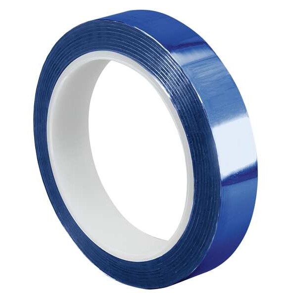 Cinta de película metalizada Tapecase, azul, 3/4 pulgadas x 72 yardas - 15D483