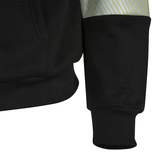 Oberon Hi-Vis 100% FR/Arc-Rated Heavyweight 12 oz Hoodie, Pullover, Black Bottom, Hi-Vis Yellow, XL - ZFC106-XL
