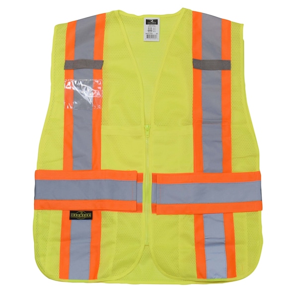 Radians Two-Tone Expandable Safety Vest 5XL Class 2 , Zipper Closure 4 Pockets, 2 Mic Tab, ID Window - SV23-2ZGM-3X/5X
