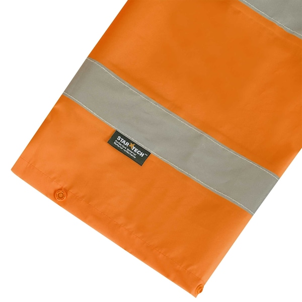 Pioneer Oxford PVC Hi Viz Rain Suit, Orange, XL, 150 Denier Oxford Polyester with PU Backing|Polyester, XL - V1080350U-XL