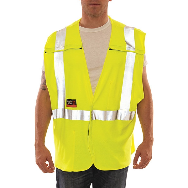 Tingley L/XL High Visibility Vest, Yellow/Green - V81522
