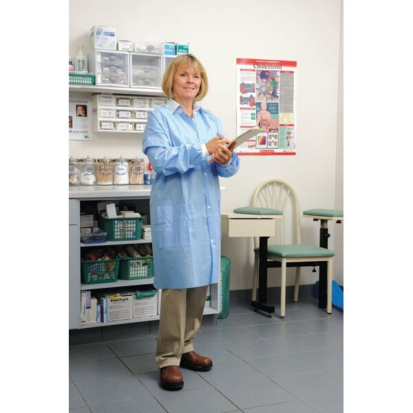 Zoro Select Disposable Coverall, Collared, M, SMS, Zipper, Elastic Cuff, Elastic Ankle, Serged Seam, 25 PK - CVL-SMS-E-MED
