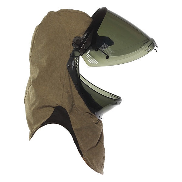 National Safety Apparel Arc Flash Hood, 4 PPE CAT, 40 cal/sq cm, Green, Universal - H65NPQH40LF-NR