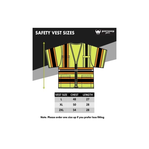 Northmon Safety Hi Vis Short Sleeve Mesh Safety Vest - ANSI Class 3 - XL - NM-SV-102-YW-XL