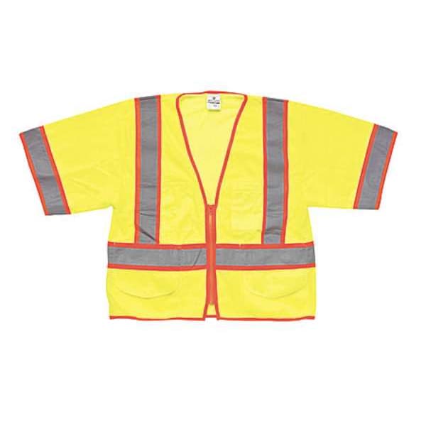 Kishigo XL Class 3 High Visibility Vest, Lime - 1242-XL