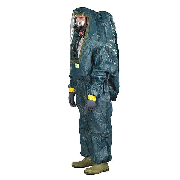 Microchem Encapsulated Suit, 2XL, Chemical Laminate, Zipper, Attached Gloves Cuff, Taped, Welded Seam - 68-4000 APOLLO