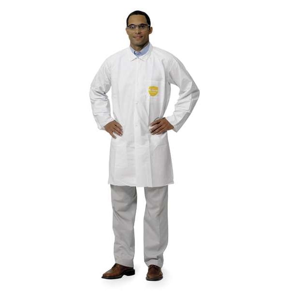 Dupont ProShield 60 Disposable Lab Coat, ProShield(R), Snaps Closure, White, 4XL, 30 PK - NG212SWH4X003000