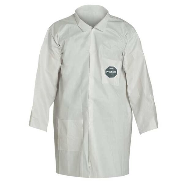 Dupont ProShield 60 Disposable Lab Coat, ProShield(R), Snaps Closure, White, 4XL, 30 PK - NG212SWH4X003000