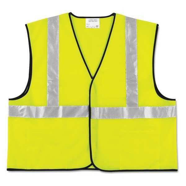 Mcr Safety Vest, Safety, 2" Stripe, XXL, Lime - VCL2SLXL2