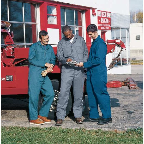 Vf Workwear CT10 Coverall, Cotton/Polyester, 7.25 oz Fabric Weight, 30 in Inseam, Gray, 46 Regular - CT10CH RG 46