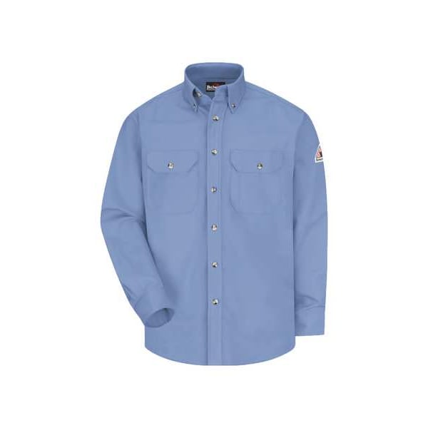 Bulwark Men's Flame-Resistant Collared Shirt, 8.6 cal/sq cm, L, ComforTouch(R) - SLU2LB LN L