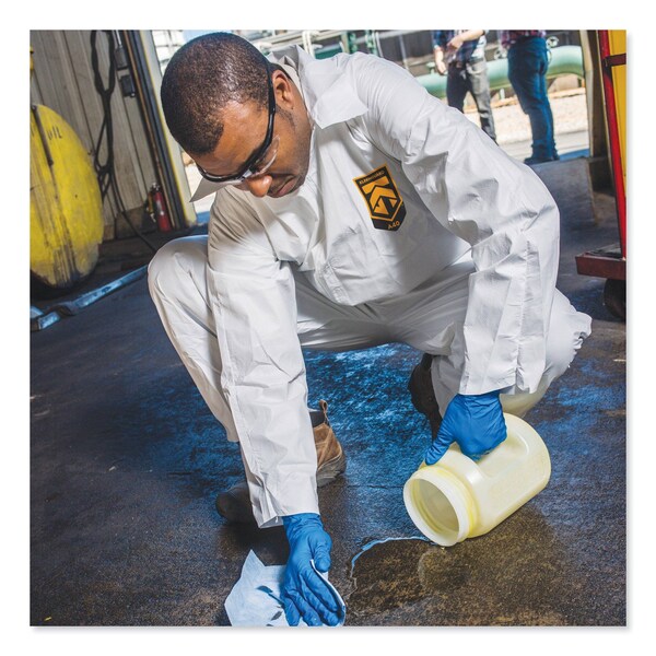 Kleenguard Coveralls, Microporous Film Laminate, White, X-Large - 417-44304