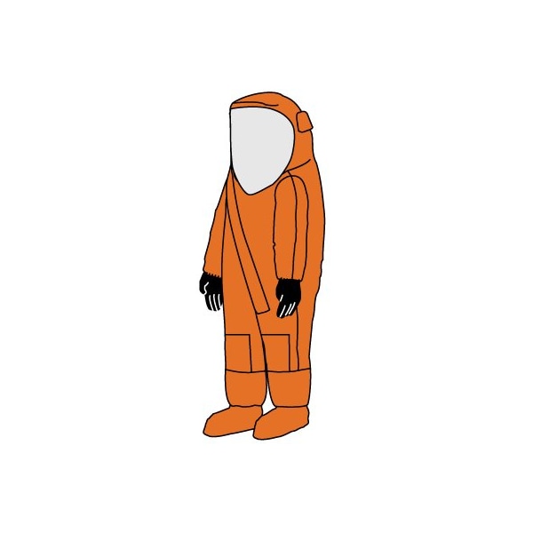 Kappler Zytron 500 Vapor Total Encapsulating Suit, HazMat Model, Orange, L/XL - Z5H382ORLGXL7H
